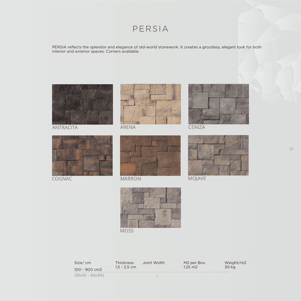 Persia stone definition board