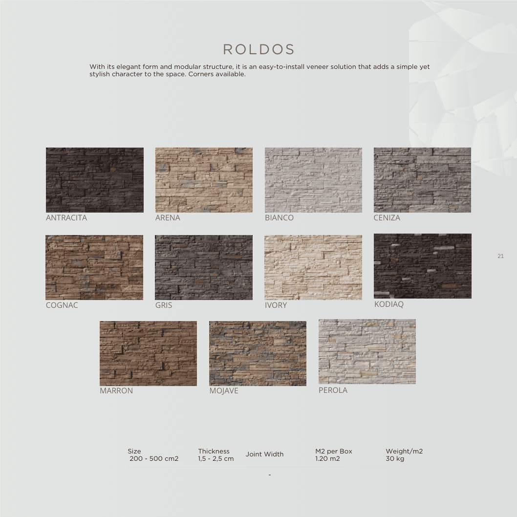 Roldos stone definition board
